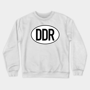 DDR license plate (two-tone) Crewneck Sweatshirt